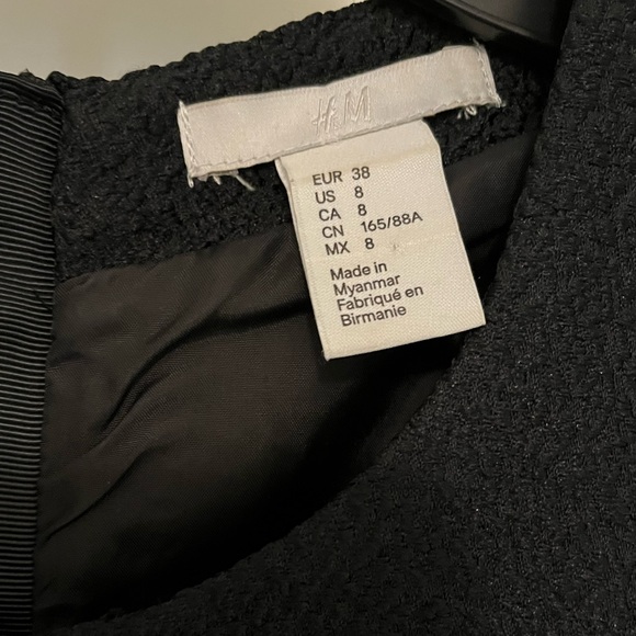 Black textured mini dress - Picture 3 of 5